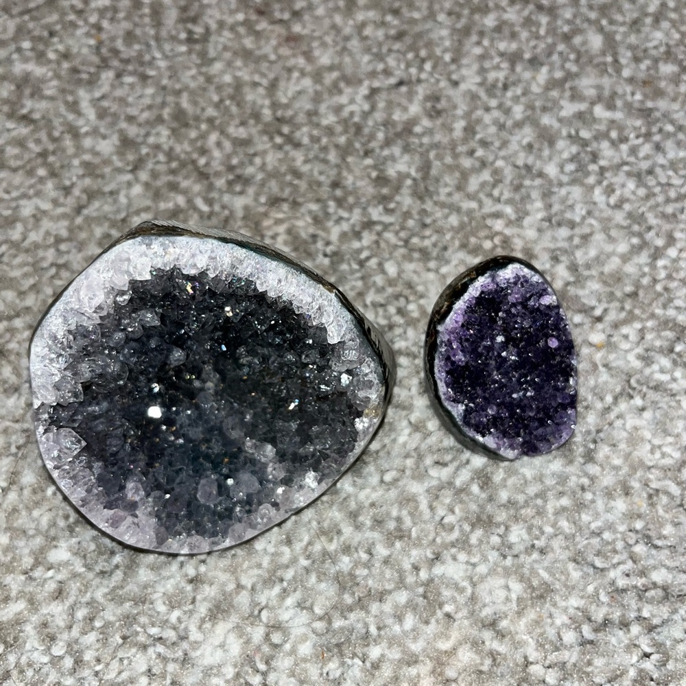 Amethyst and Quartz Geode Set